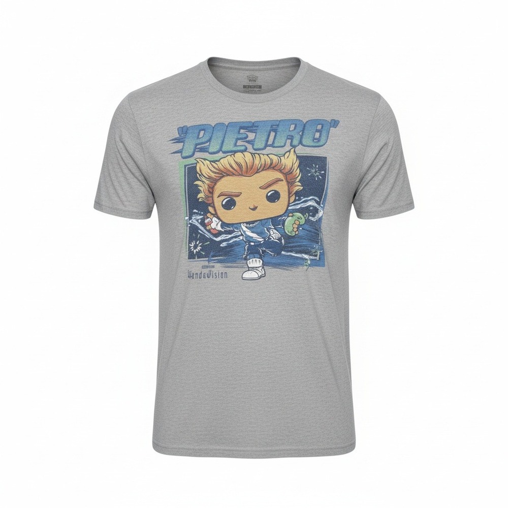 Funko POP! Tee Marvel WandaVision Pietro Maximoff Unisex T-Shirt Gray XLarge